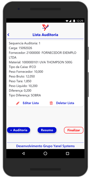 Lista de auditorias realizadas